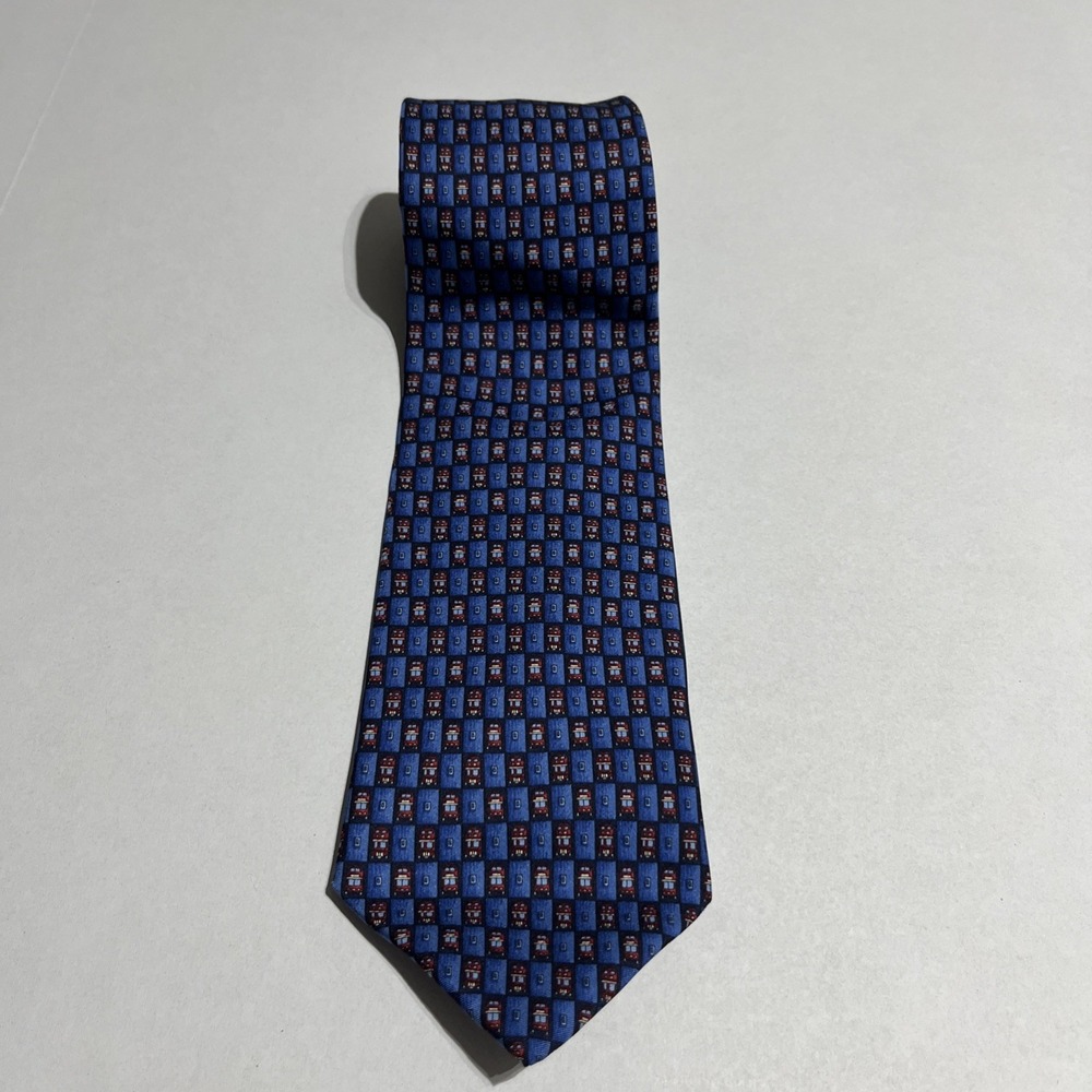 Beaufort Tie Rack 100% Italian Silk Men's Classic Novelty Tie w/ Red Cars C-16